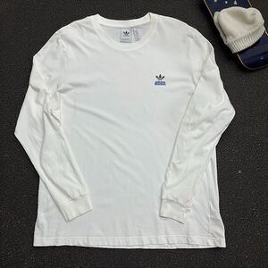 Adidas Originals Breakdancing L/S White Cotton T-Shirt Men's Size Extra Large